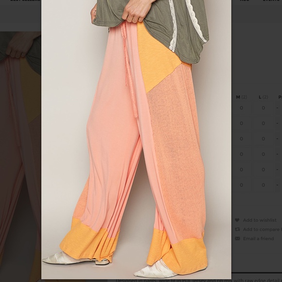 POL “ Oslo “ POL Wide Leg Pant in Jersey and Rib Mix SR25 - Picture 2 of 5